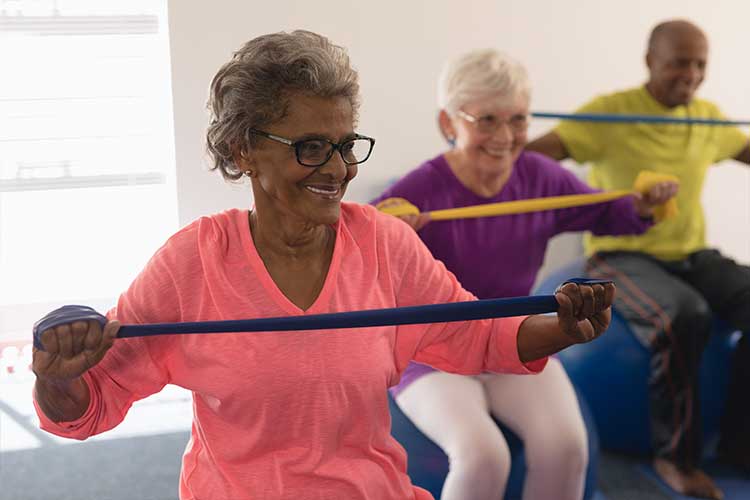 happy aged care residents