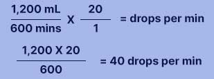 calculating drops per minute