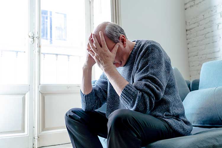 depression in dementia older adult looking sad