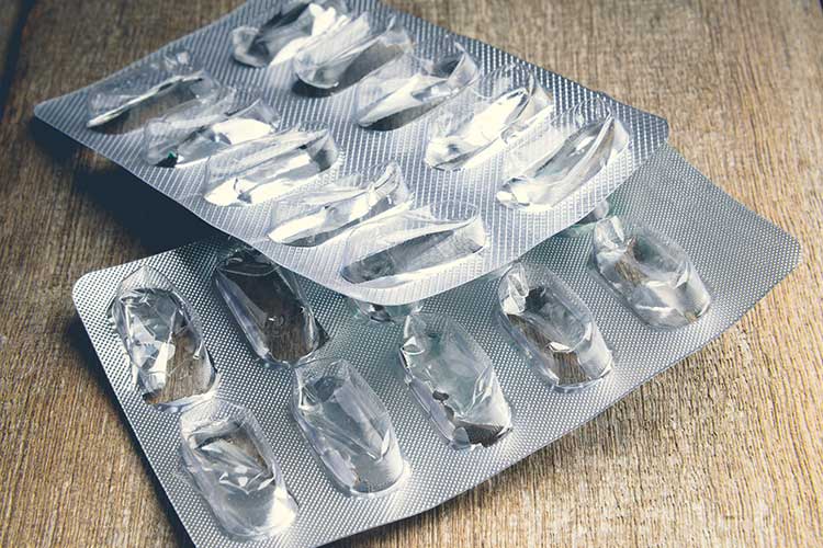 paracetamol overdose empty blister packs