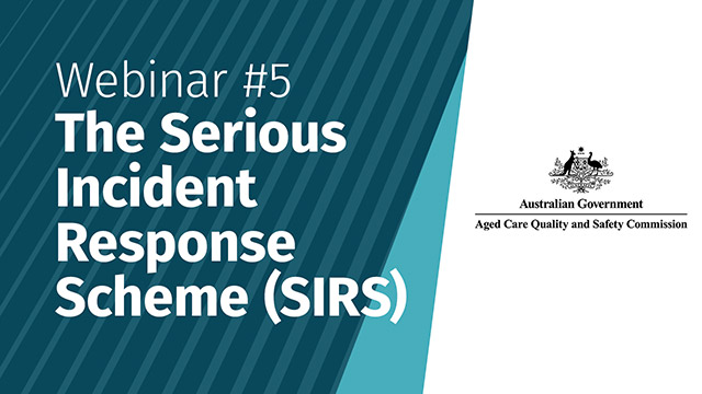 Image for The Serious Incident Response Scheme (SIRS) Webinar 5 