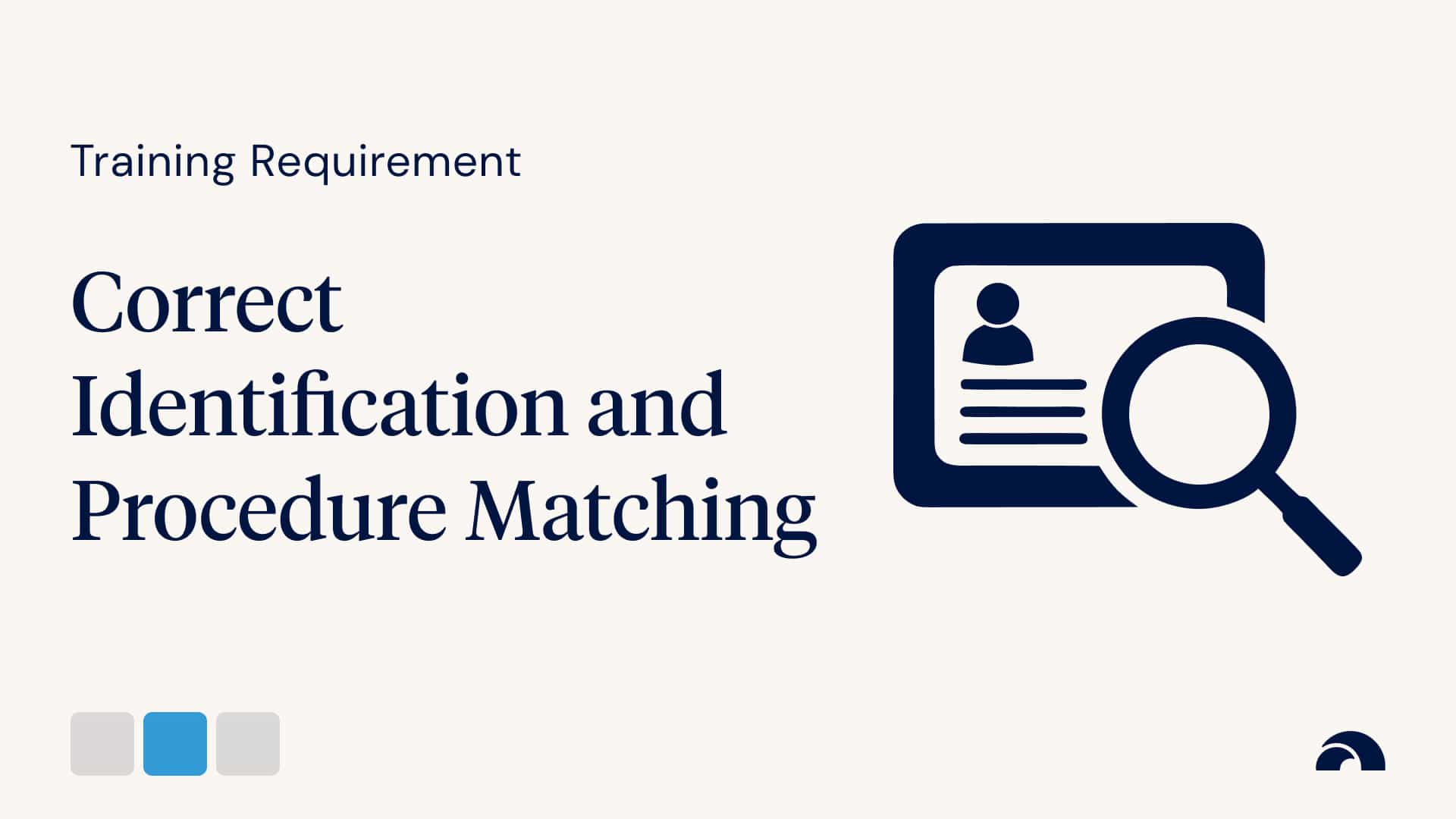 Correct Identification and Procedure Matching