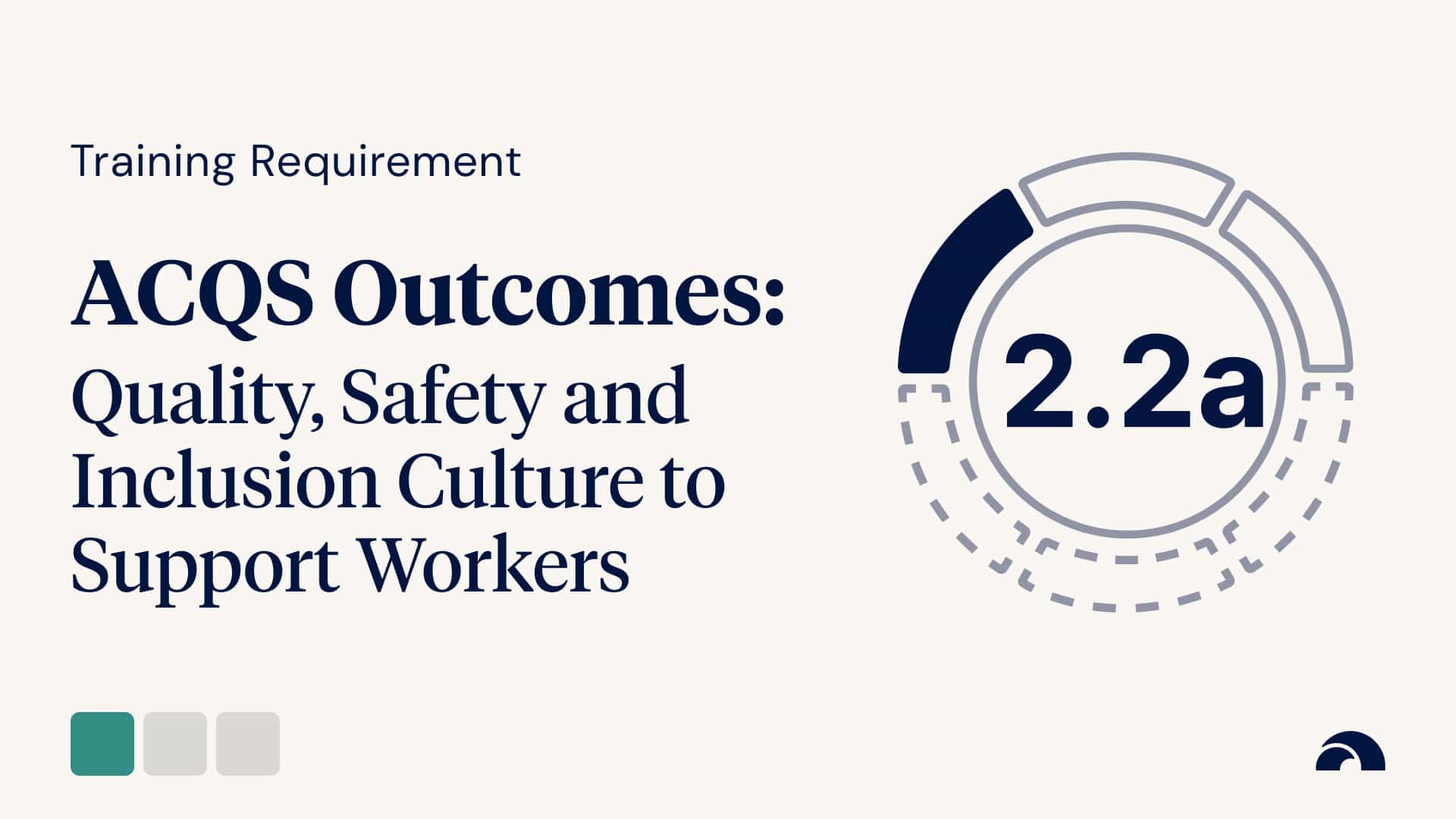 Training Requirement - Outcome 2.2a, Quality, Safety and Inclusion Culture to Support Aged Care Workers