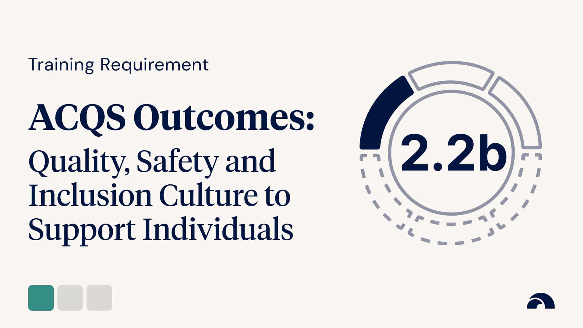 Training Requirement: Outcome 2.2b, Quality, Safety and Inclusion Culture to Support Individuals