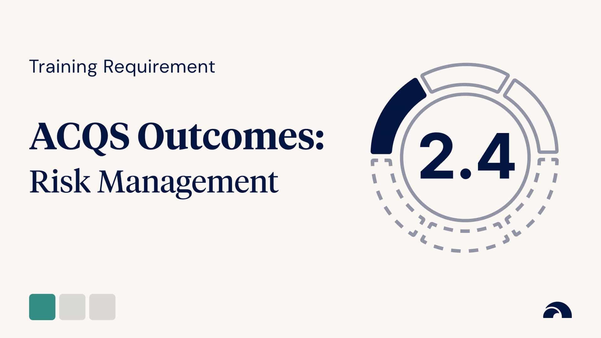 Training Requirement: Outcome 2.4, Risk Management