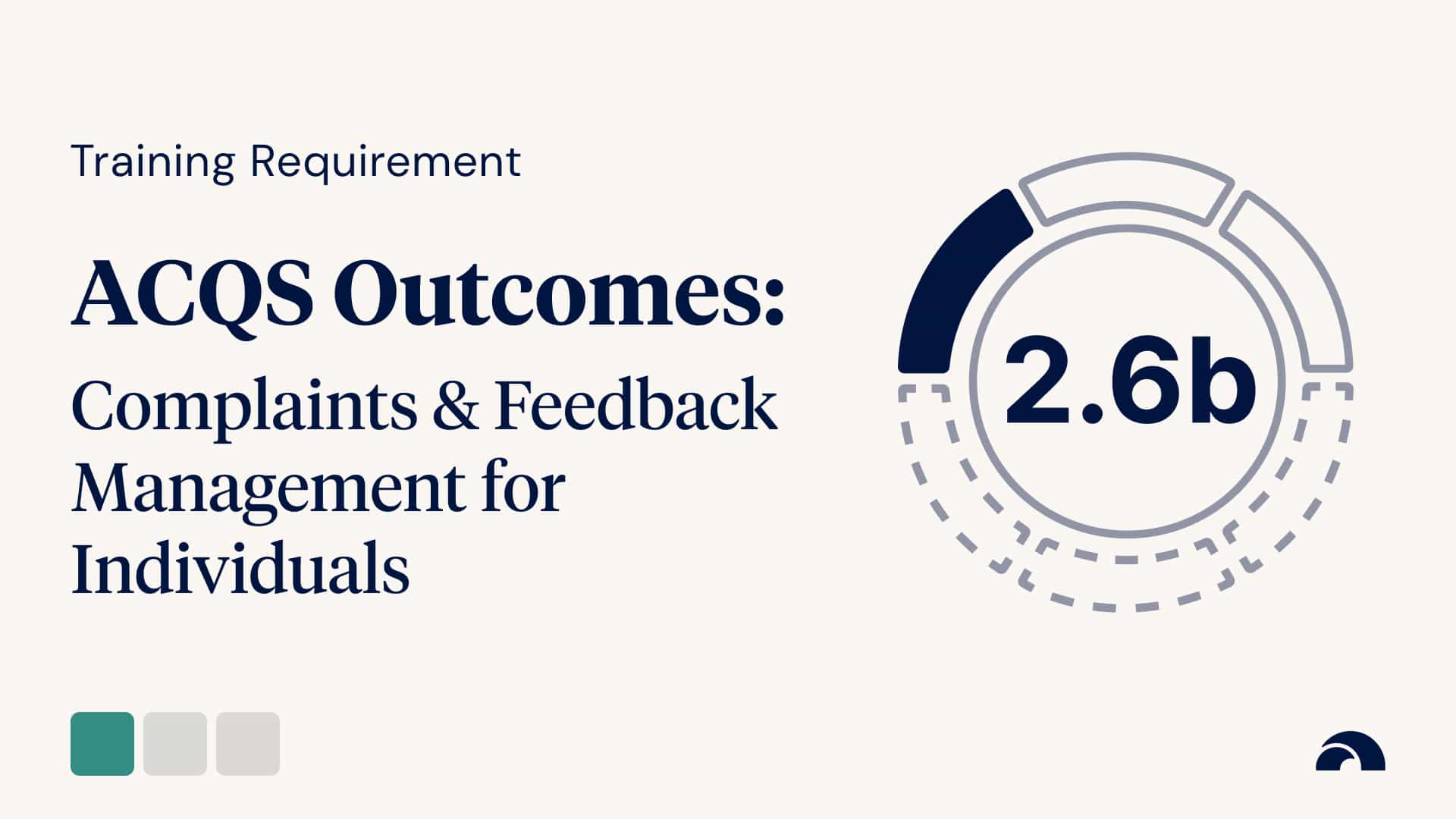Training Requirement: Outcome 2.6b, Complaints and Feedback Management for Individuals