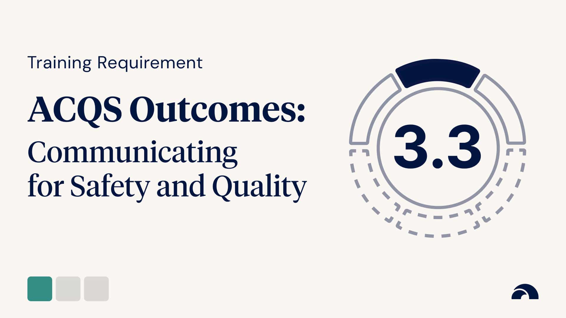 Training Requirement: Outcome 3.3, Communicating for Safety and Quality