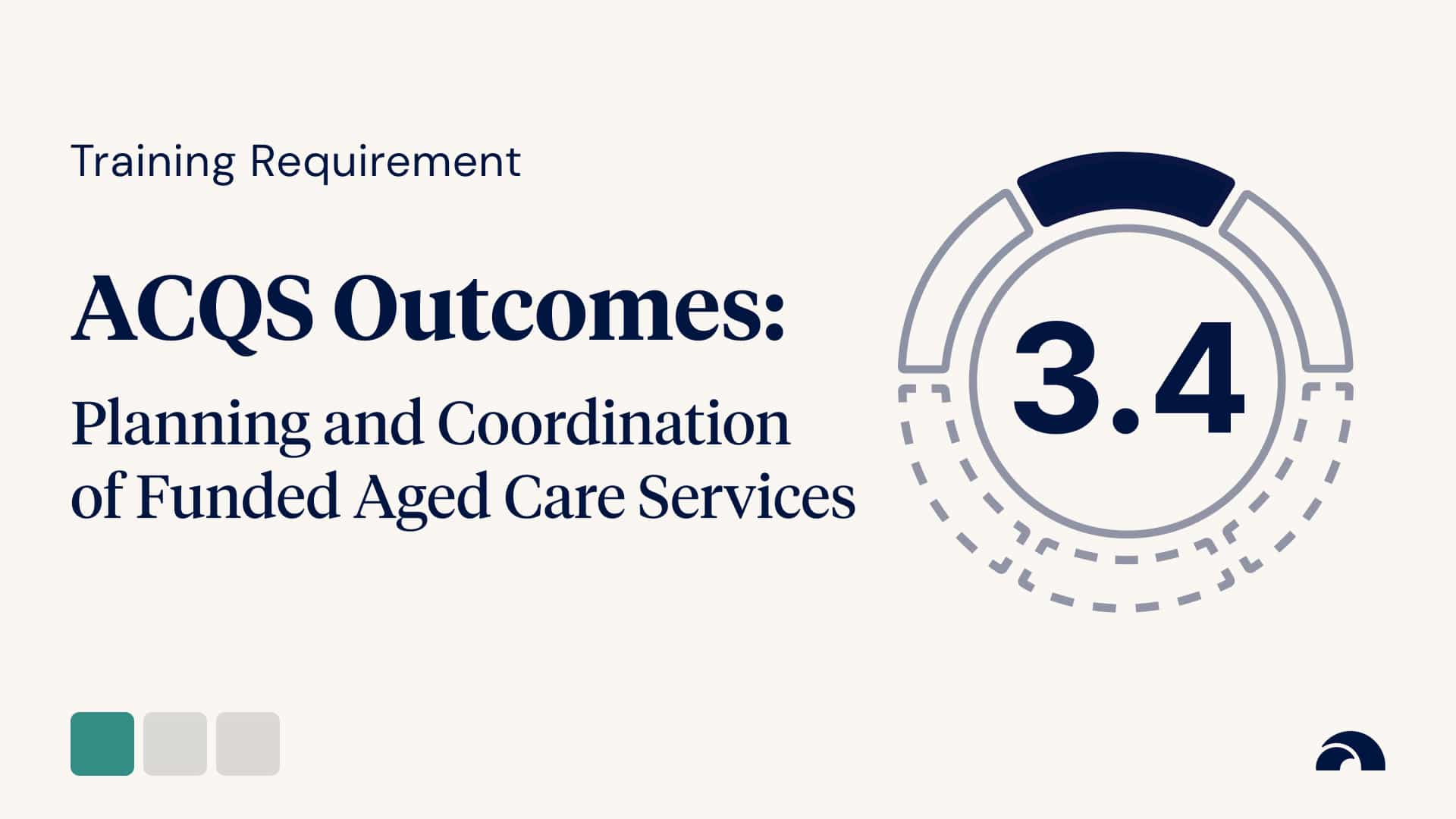 Training Requirement: Outcome 3.4, Planning and coordination of funded aged care services