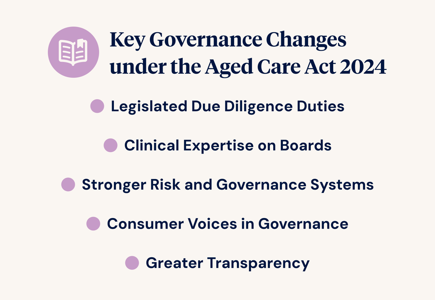 Key Governance Changes under the Aged Care Act 2024