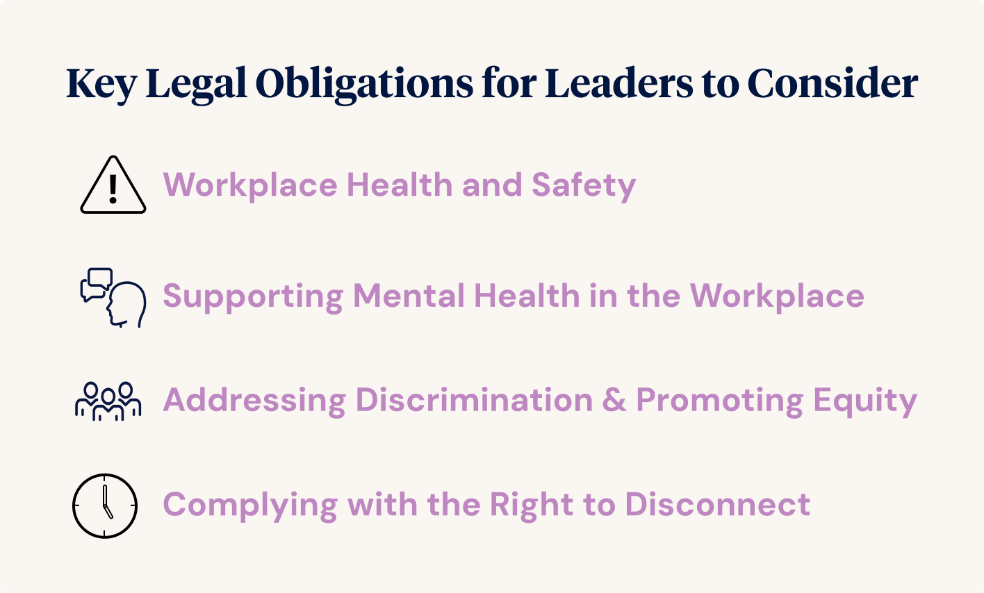 Key Legal Obligations for Leaders to Consider