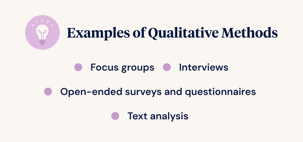 Examples of Qualitative Methods