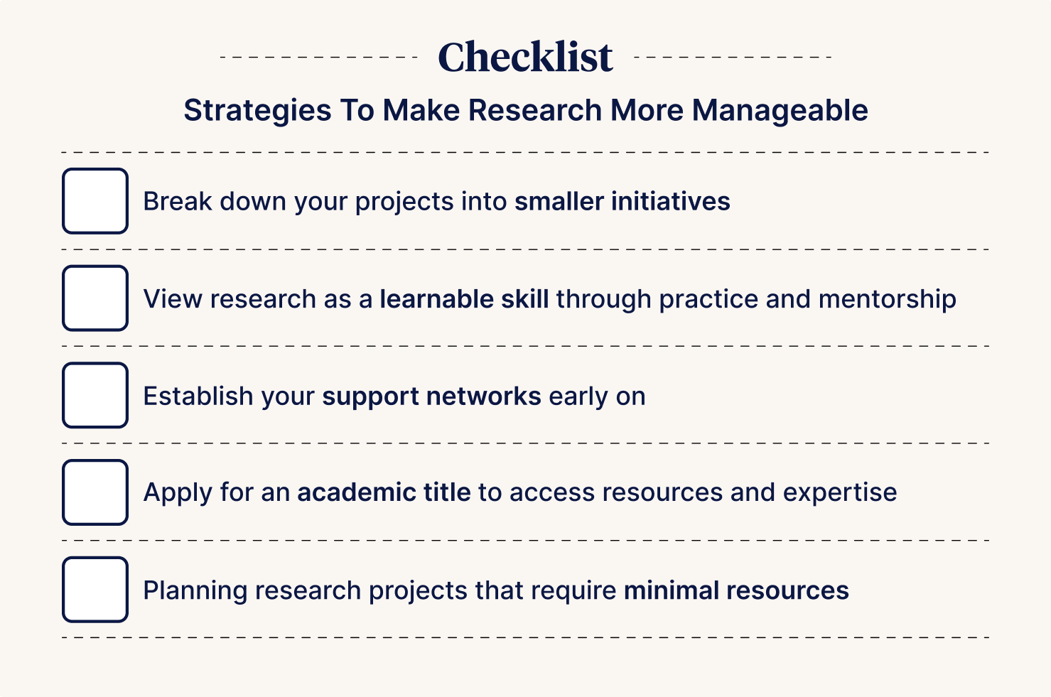 Strategies to Make Research More Manageable