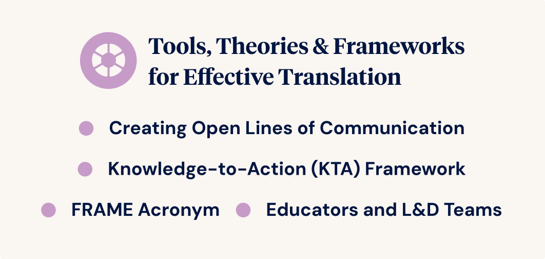 Tools, Theories, and Frameworks for Effective Translation