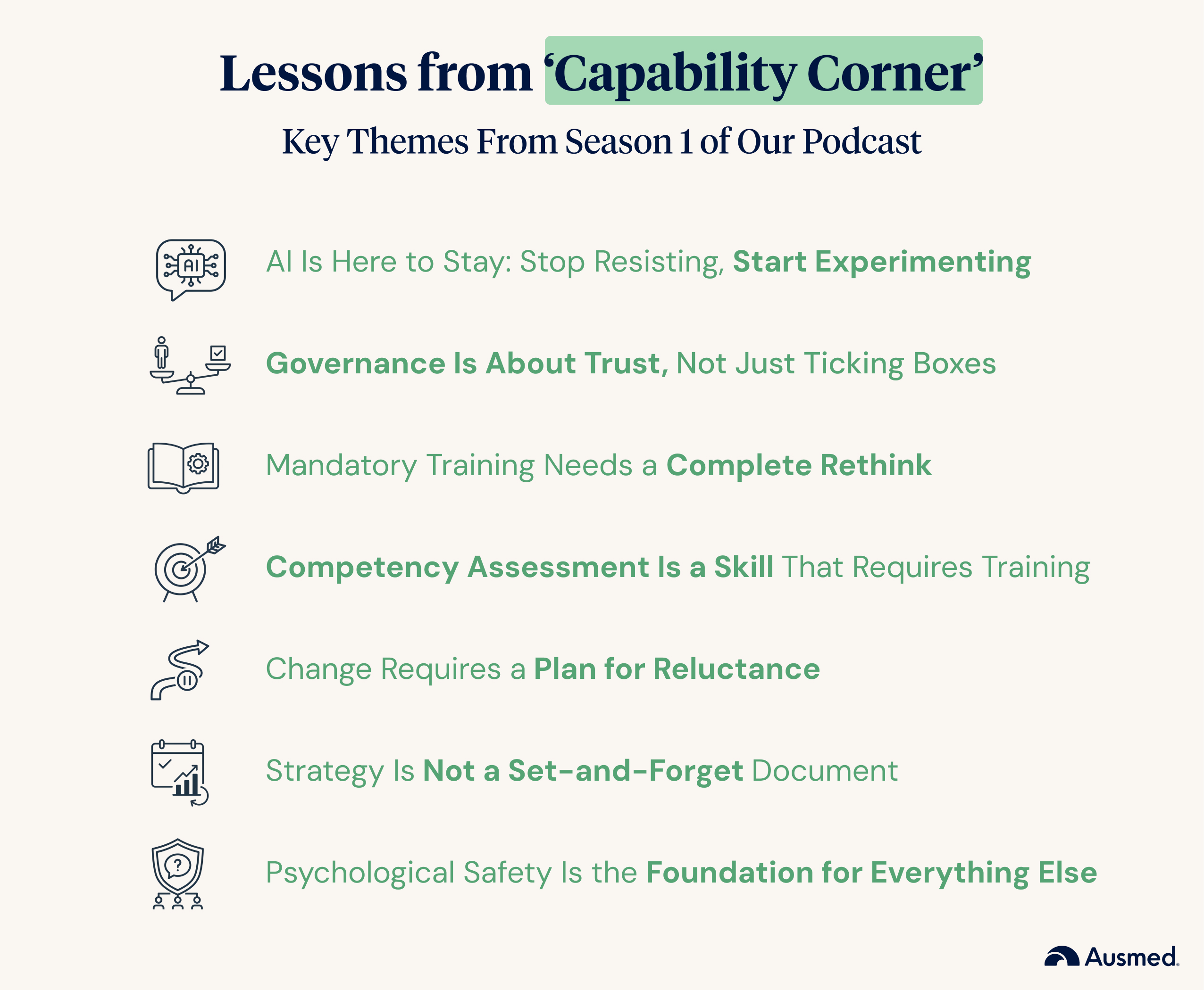 7 Lessons from Capability Corner, Season 1